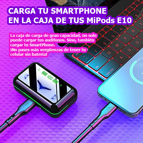 AUDIFONOS INALAMBRICOS E10 - Imagen 5