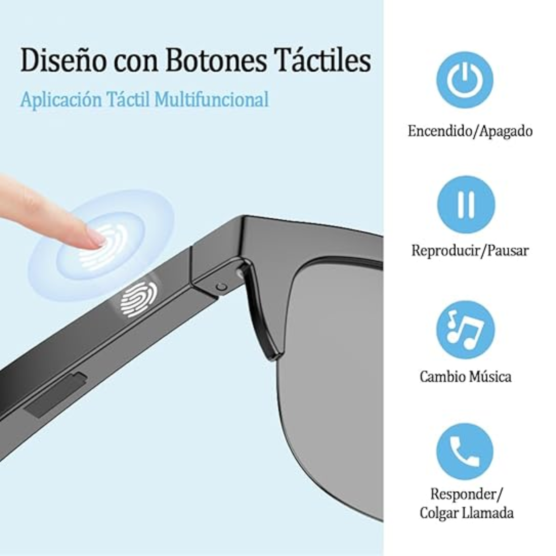 Gafas Inteligentes Bluetooth Micrófono - Imagen 6