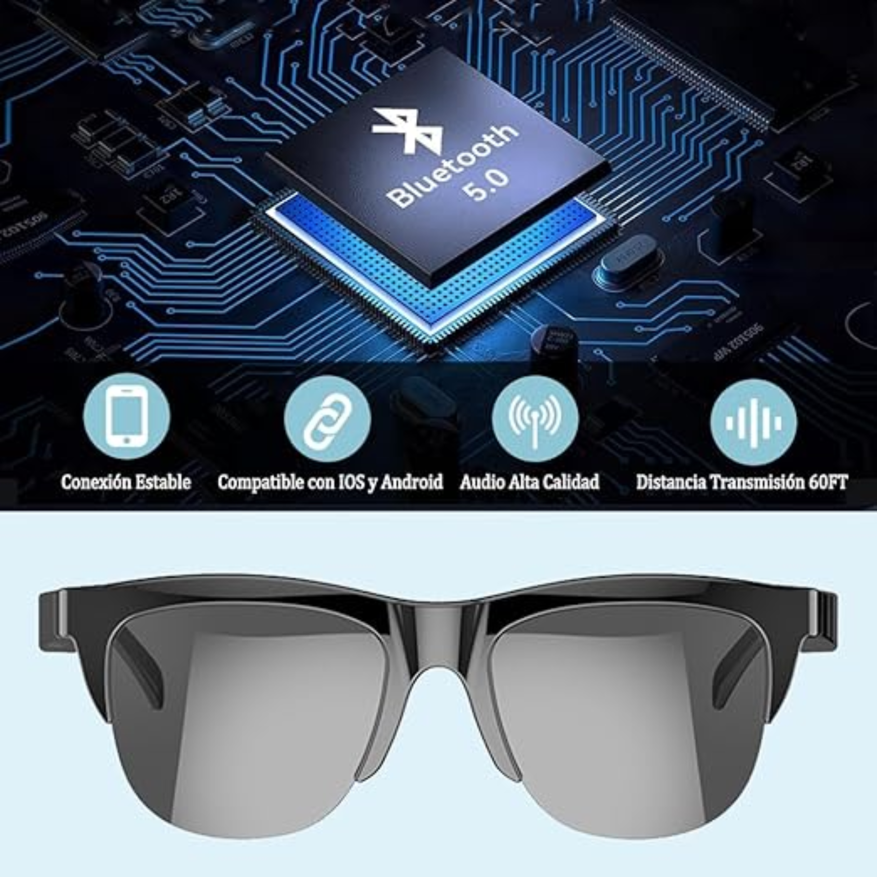 Gafas Inteligentes Bluetooth Micrófono - Imagen 5