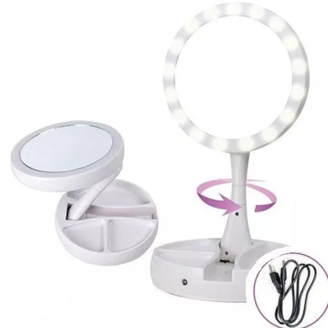 Espejo Doble + LED + Aumento x10 - Imagen 2