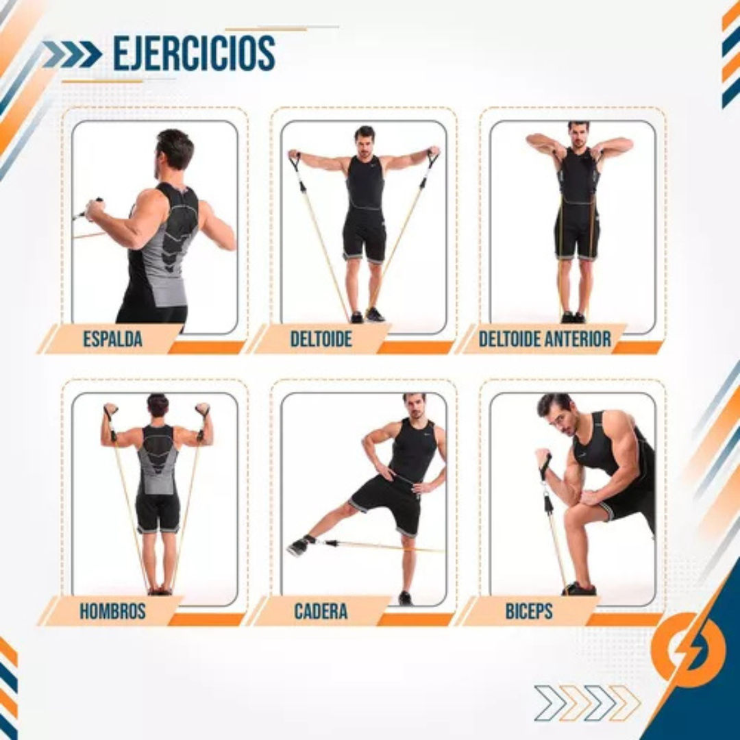 Kit Bandas Elasticas De Resistencia Gym - Imagen 9