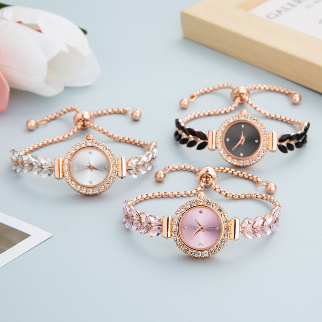 Set Reloj De Lujo Dama +Pulsera - Imagen 3