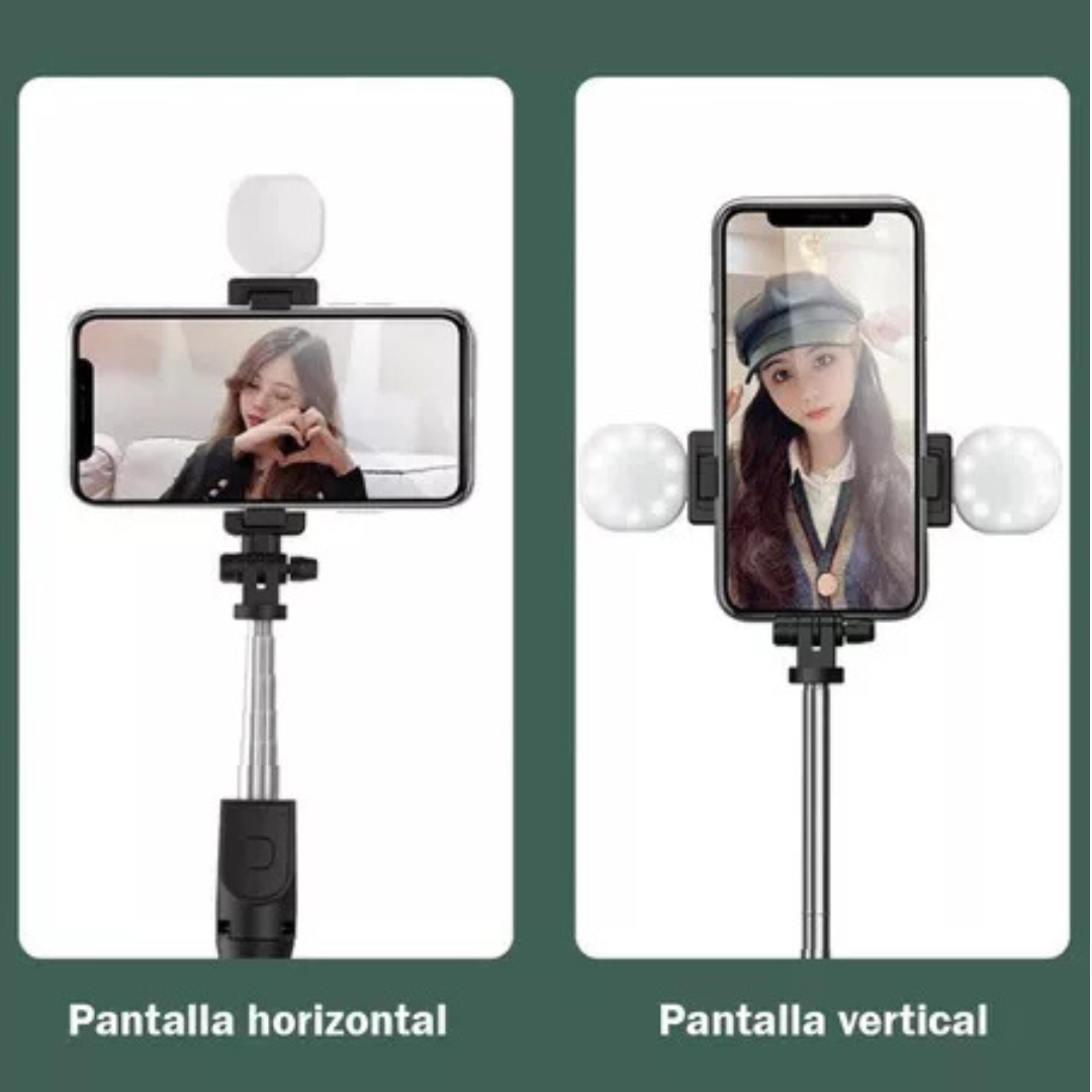 Trípode Soporte Selfie Stick R9 Luz LED - Imagen 3