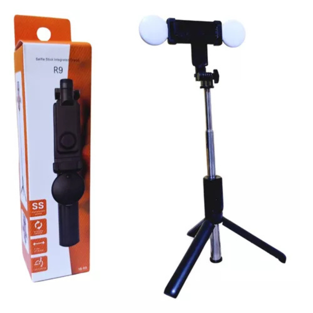 Trípode Soporte Selfie Stick R9 Luz LED - Imagen 5