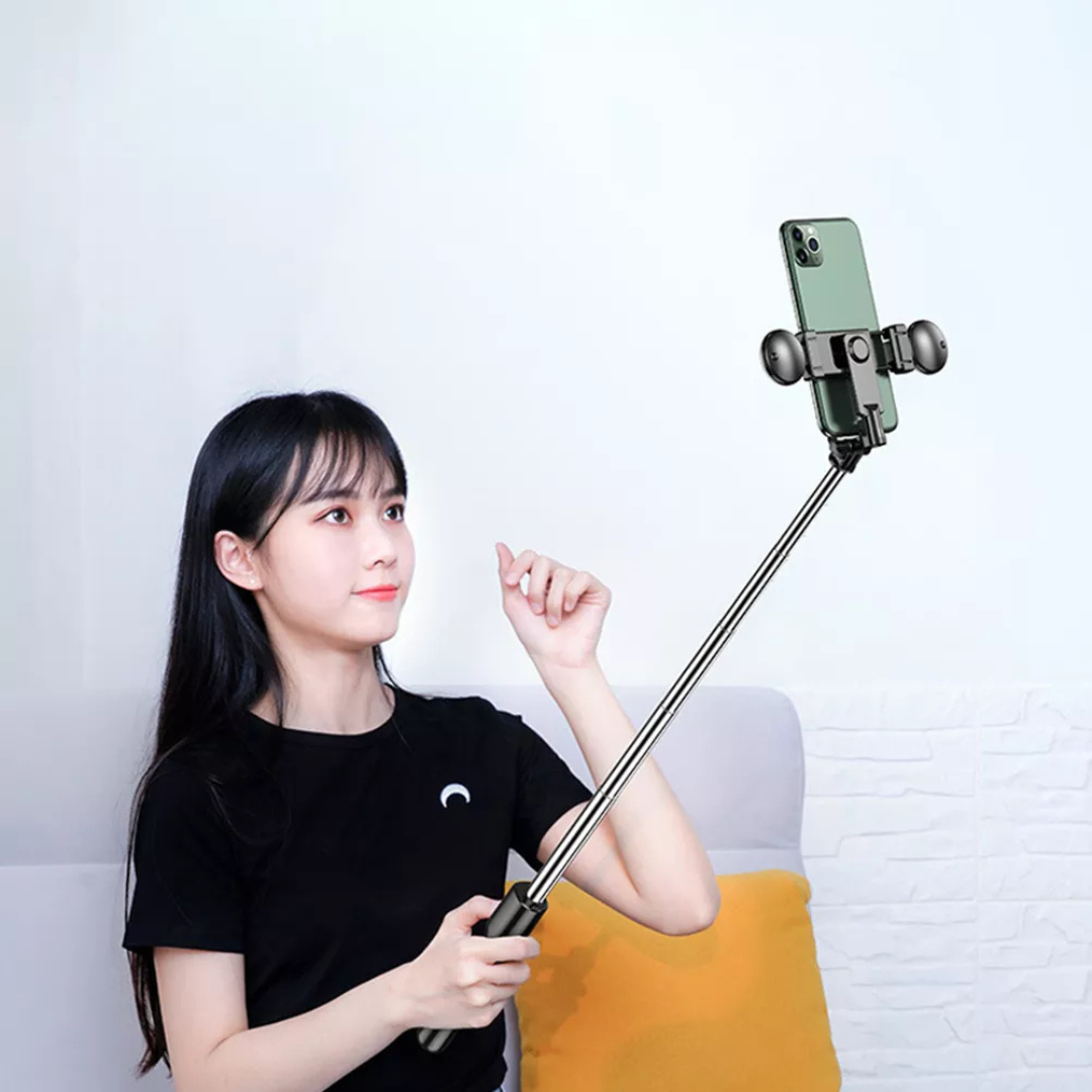 Trípode Soporte Selfie Stick R9 Luz LED - Imagen 2
