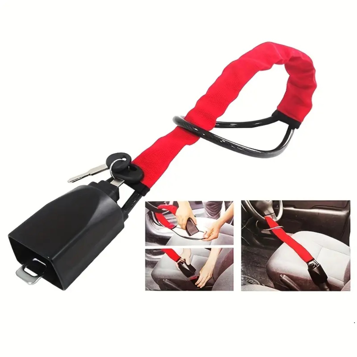 Tranca Volante Al Cinturon De Seguridad - Imagen 2