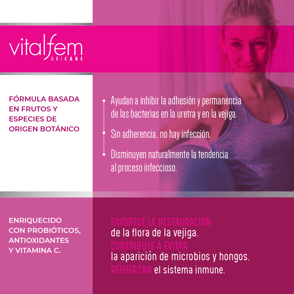 Vitalfem Uricare Salud Urinaria Femenina - Imagen 3