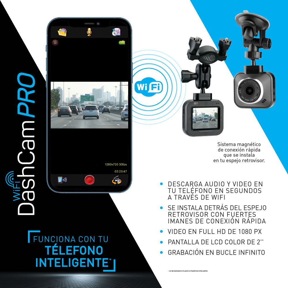Wifi Dash Cam Pro Cámara para auto - Imagen 3
