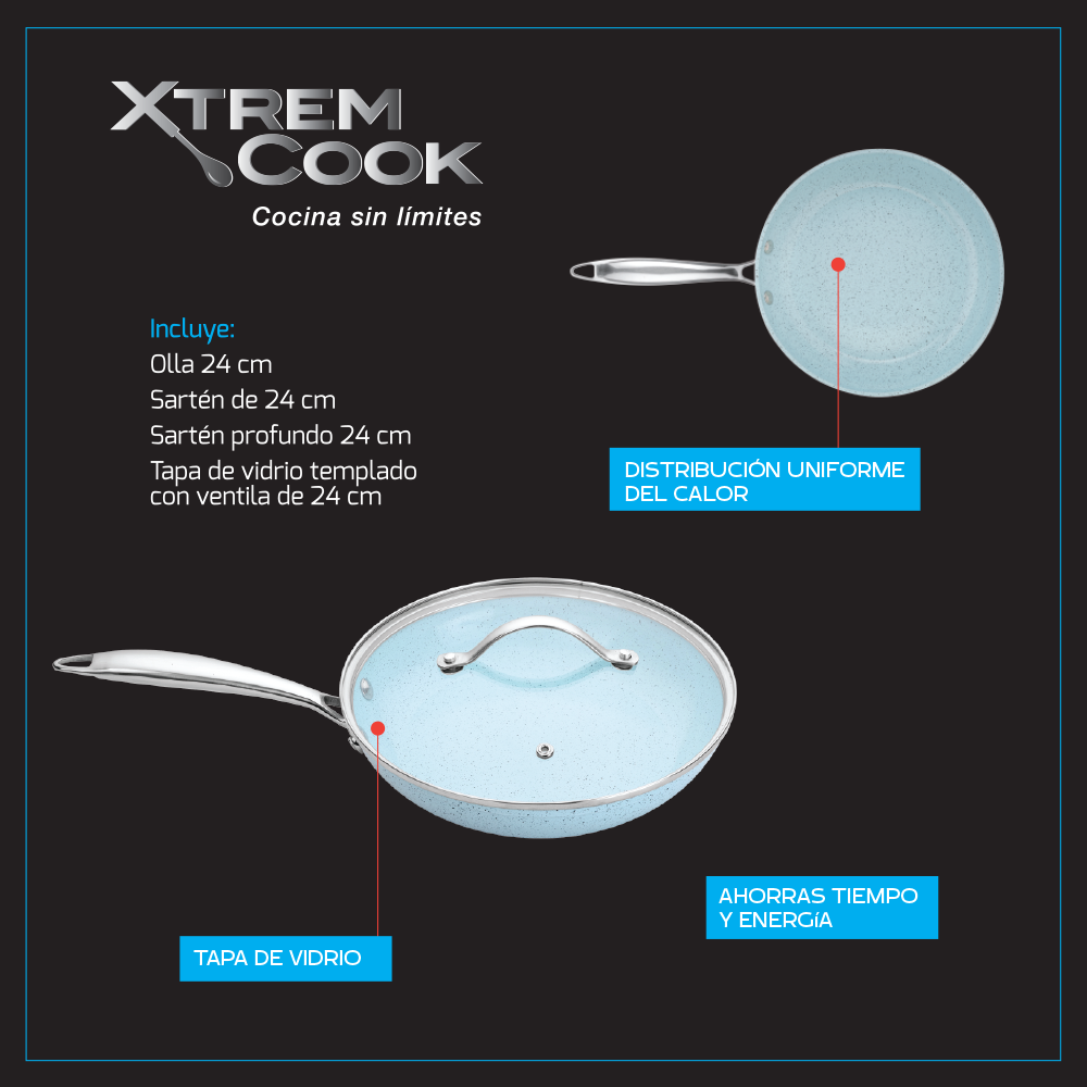 Xtrem Cook Set Sartenes 4 Piezas - Imagen 6