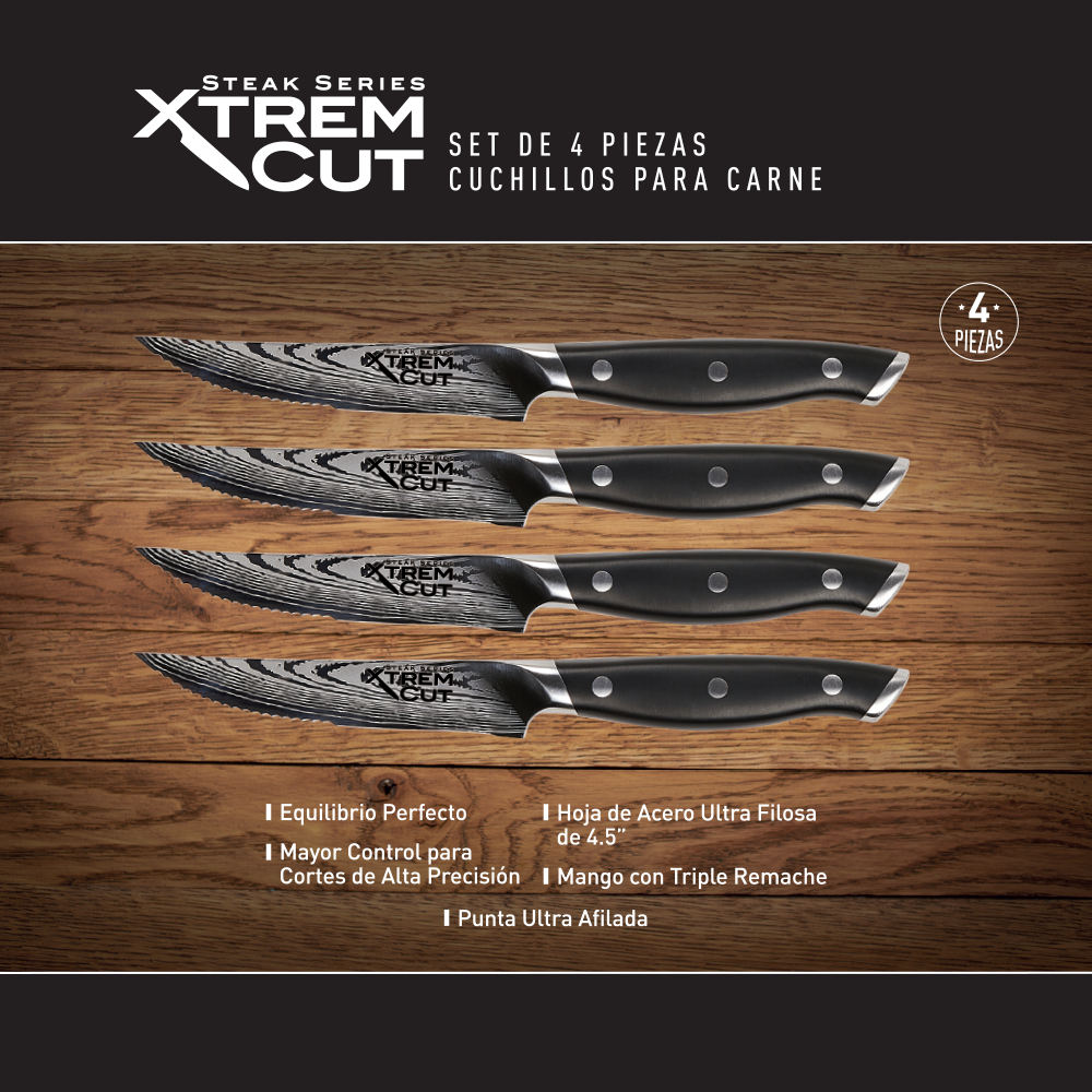 Xtrem Cut Steak Series Set Cuchillos x 4 - Imagen 7