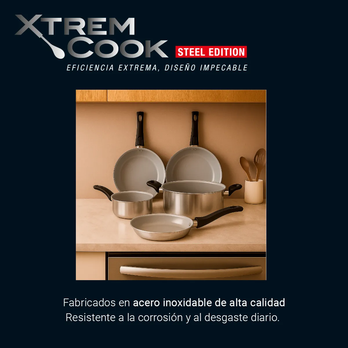 Batería de Cocina Xtrem Cook Steel 6 pz - Imagen 10