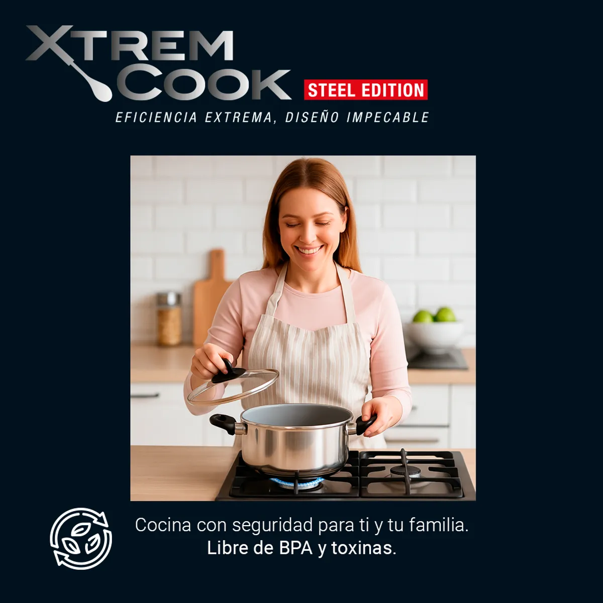 Batería de Cocina Xtrem Cook Steel 6 pz - Imagen 8