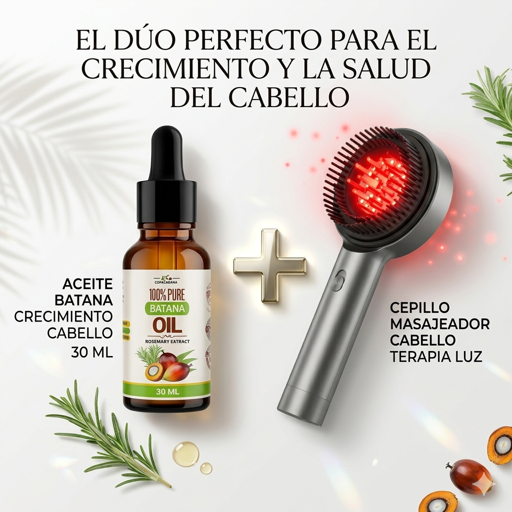 Aceite Batana+Cepillo Terapia Luz